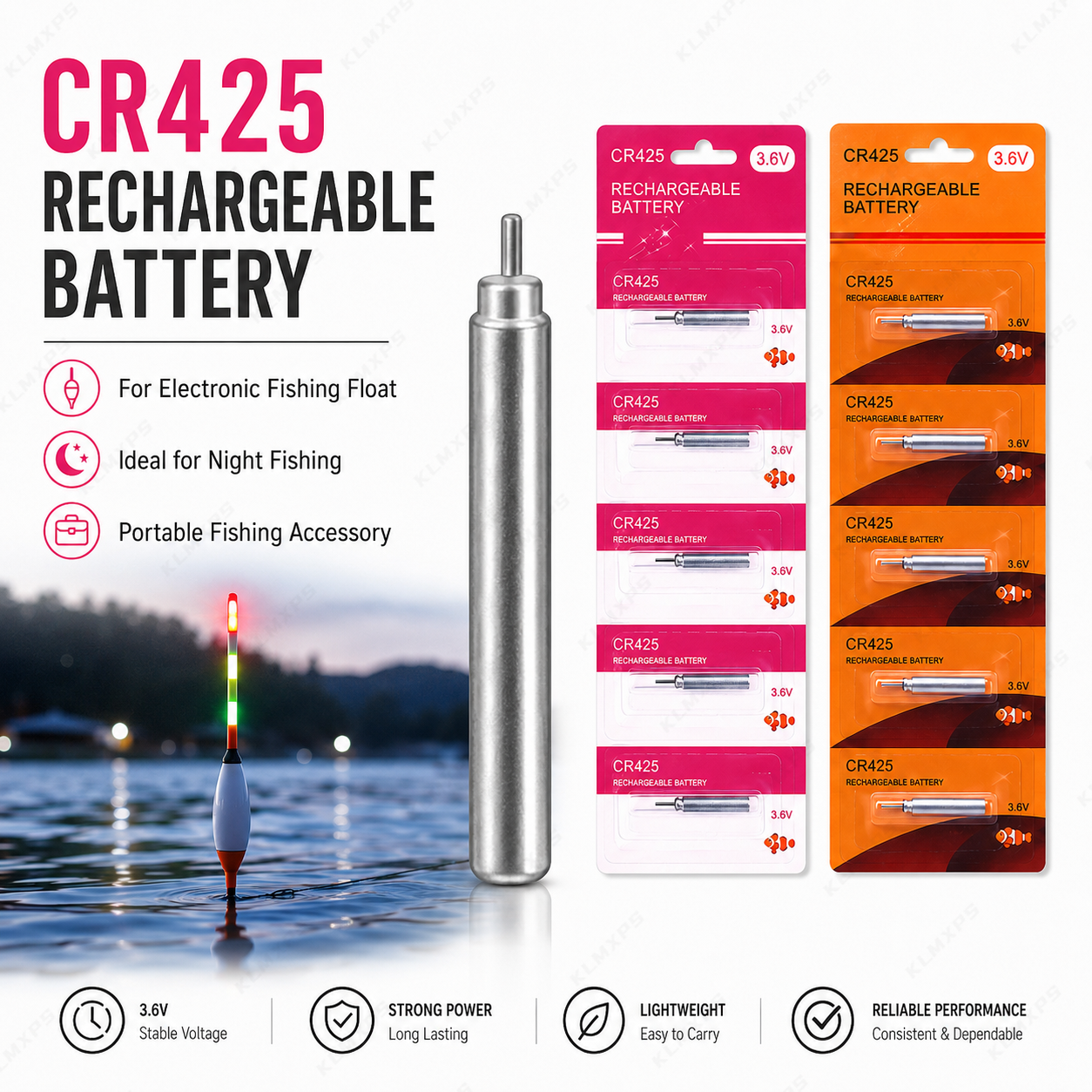 CR425 Rechargeable Battery for - Fish Finder Charger incelemesi ve fiyatı