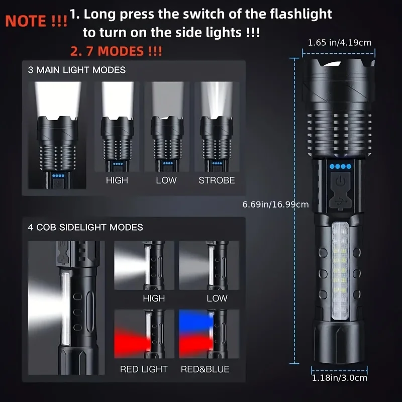 Powerful LED Flashlight Batter - Fishing Light incelemesi ve fiyatı